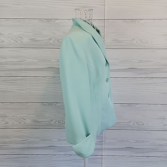 Evan Picone Mint Green Blazer Womens Size 6 - Picture 5 of 12